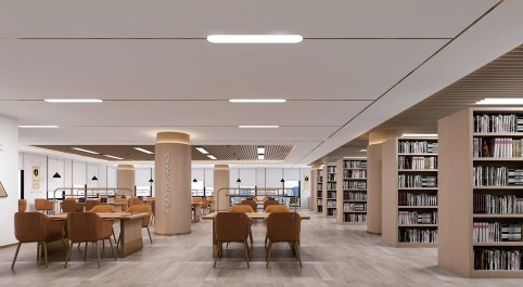 智慧图书馆阅览区实景